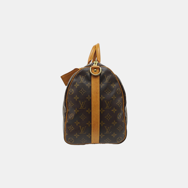 KEEPALL 45 Monogram Coated Canvas Brown