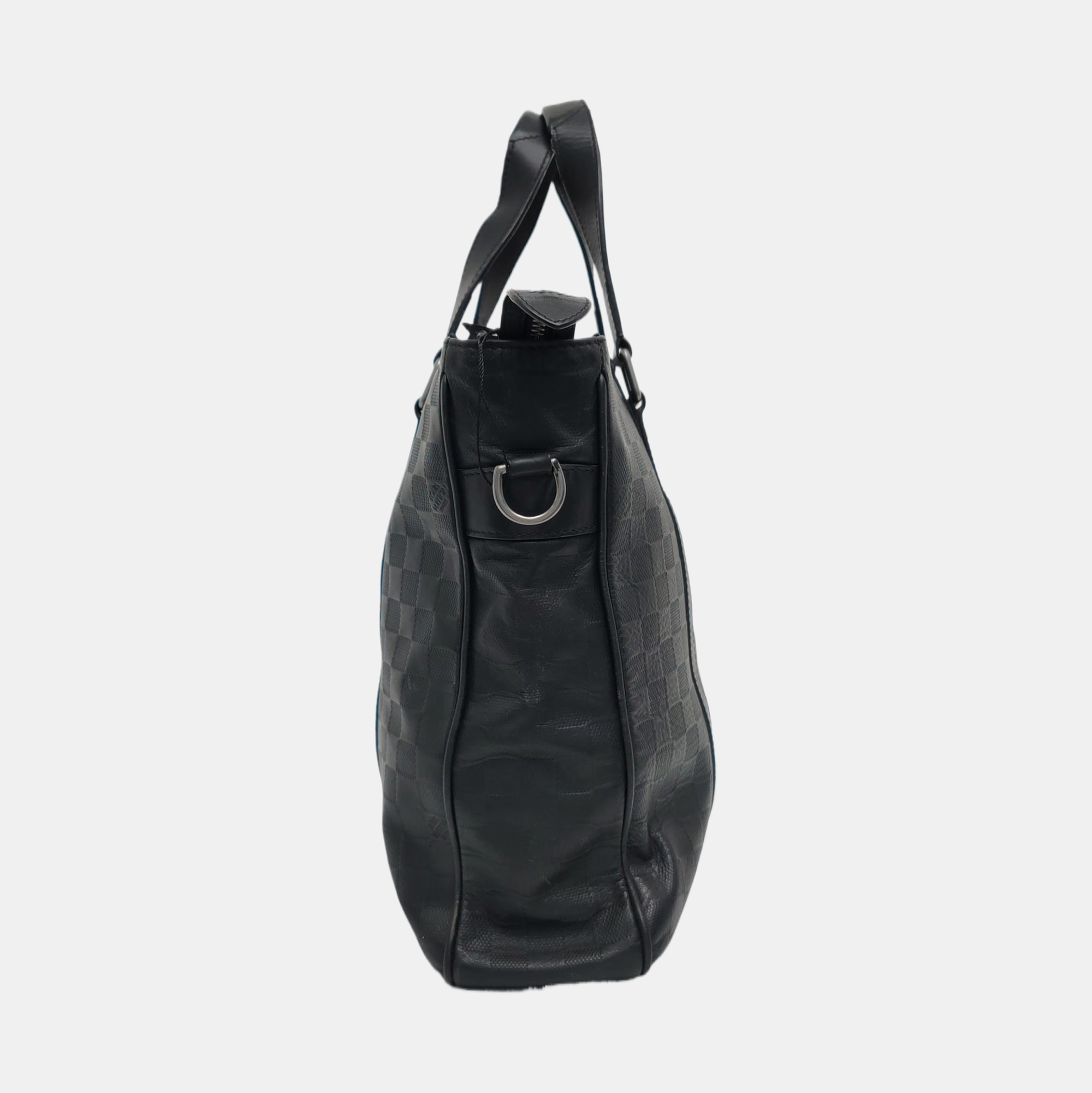 TADAO PM Damier Graphite Piel de Becerro Negra