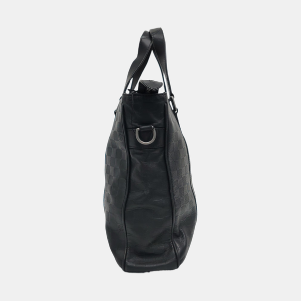 TADAO PM Damier Graphite Piel de Becerro Negra