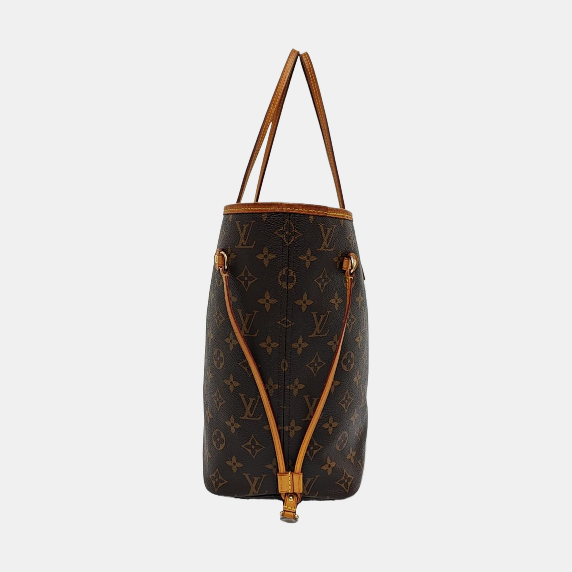 NEVERFULL MM Monogram Coated Canvas Brown