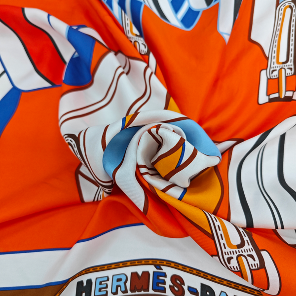 Mulberry Silk Silk Scarf Orange