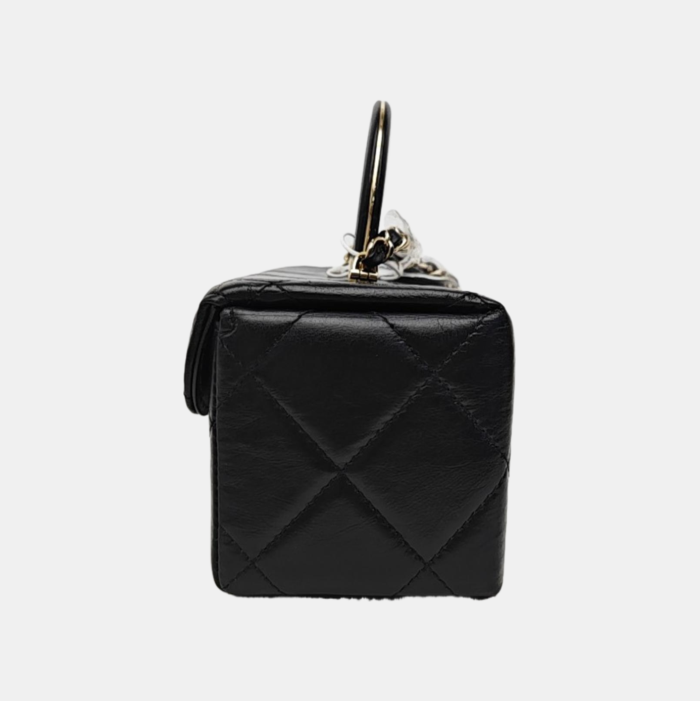 Quilted Calfskin Shoulder Bag Black