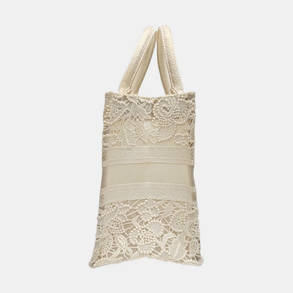 Book Tote Small Canvas White