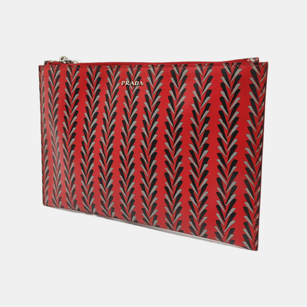 Calfskin Clutch Red