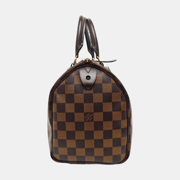 SPEEDY 25 Damier Ebene Coated Canvas Brown