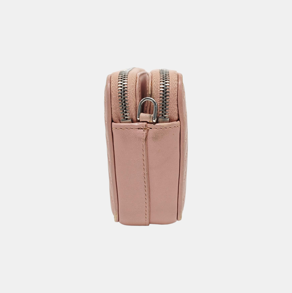 Quilted Lambskin Shoulder Bag Mini Pink