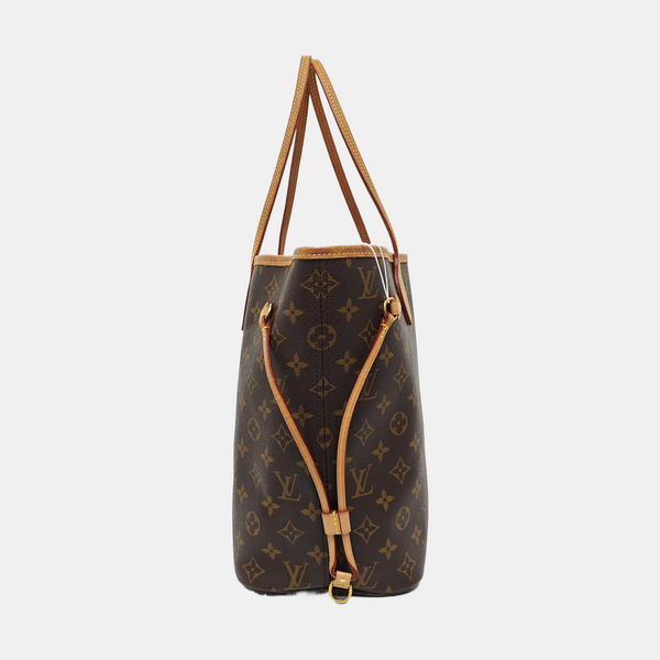 NEVERFULL MM Monogram Coated Canvas Brown