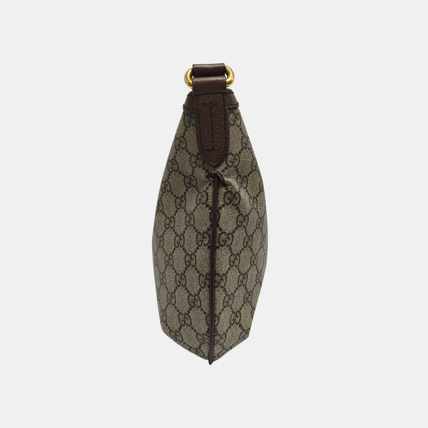 Ophidia Small Monogram Coated Canvas Beige