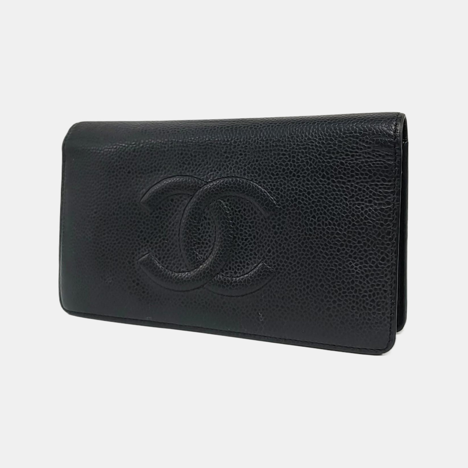 Grained Calfskin Wallet Black