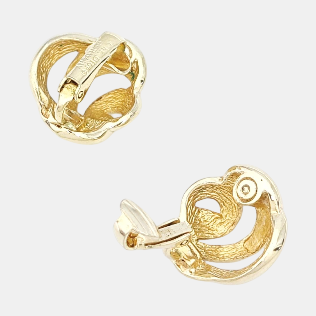 Metal Gold Clip On Earrings