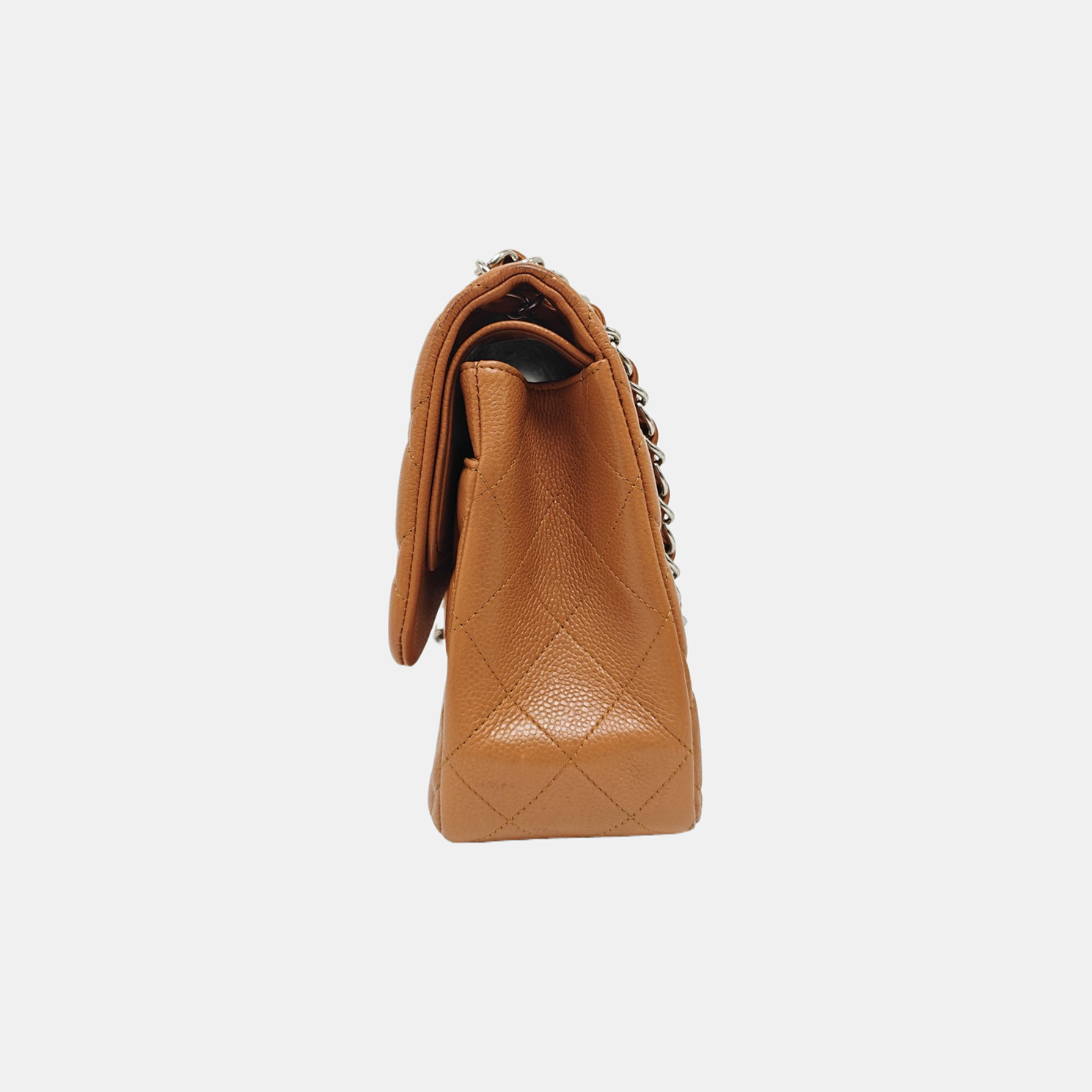 CLASSIC FLAP Jumbo Quilted Grained Calfskin Yellow