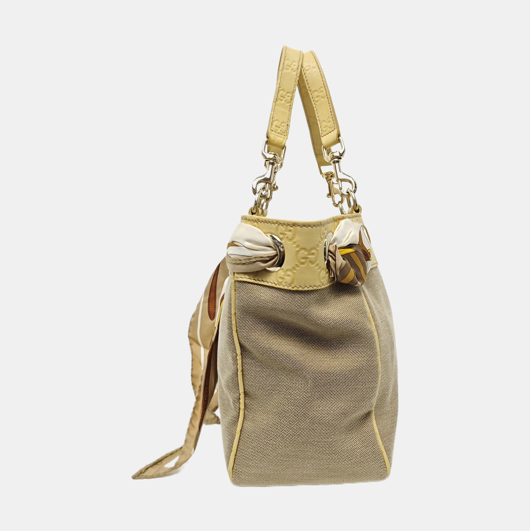 Monogram Canvas Tote Bag Brown