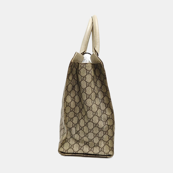 Monogram Coated Canvas Top Handle Bag Beige