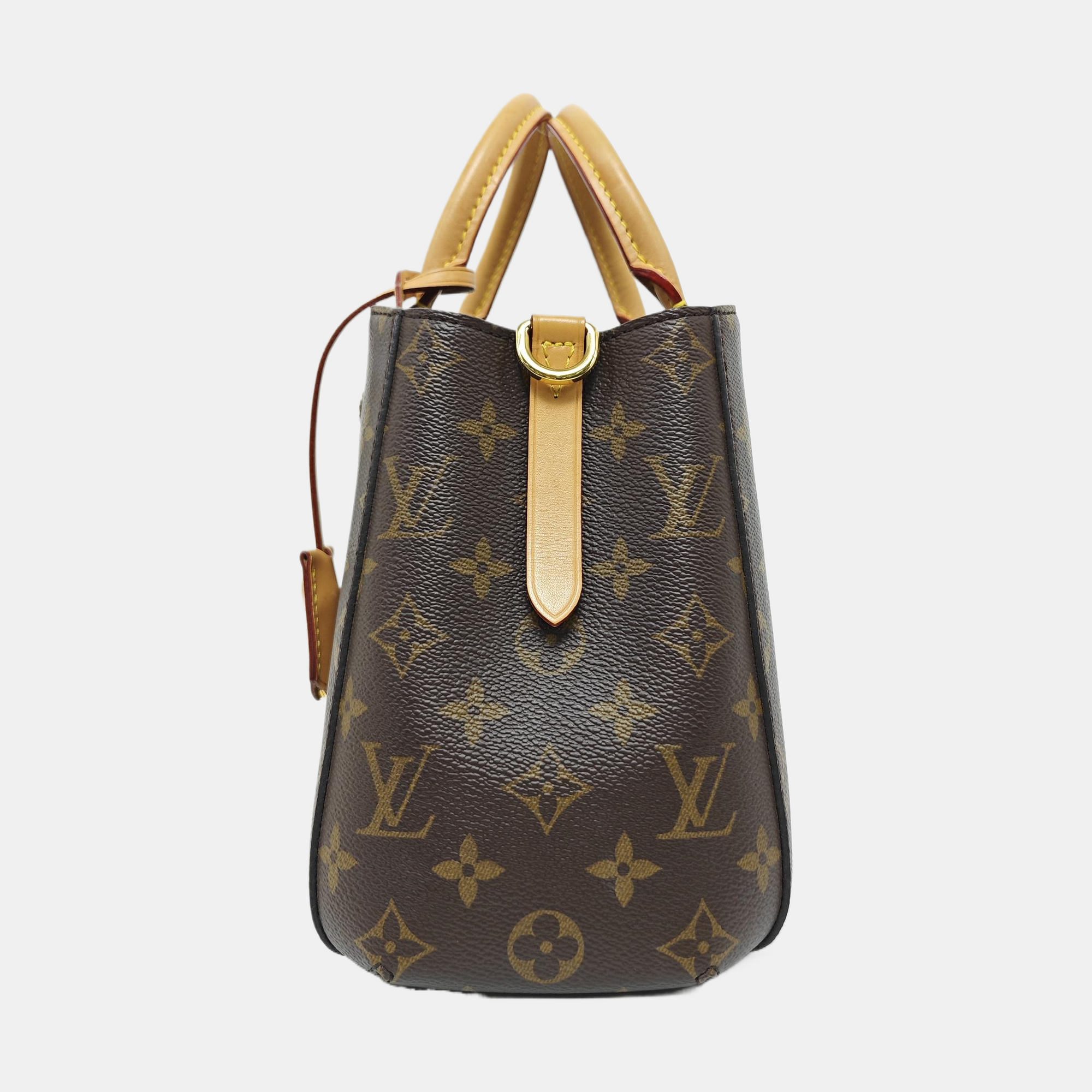 MONTAIGNE BB Monogram Coated Canvas Brown