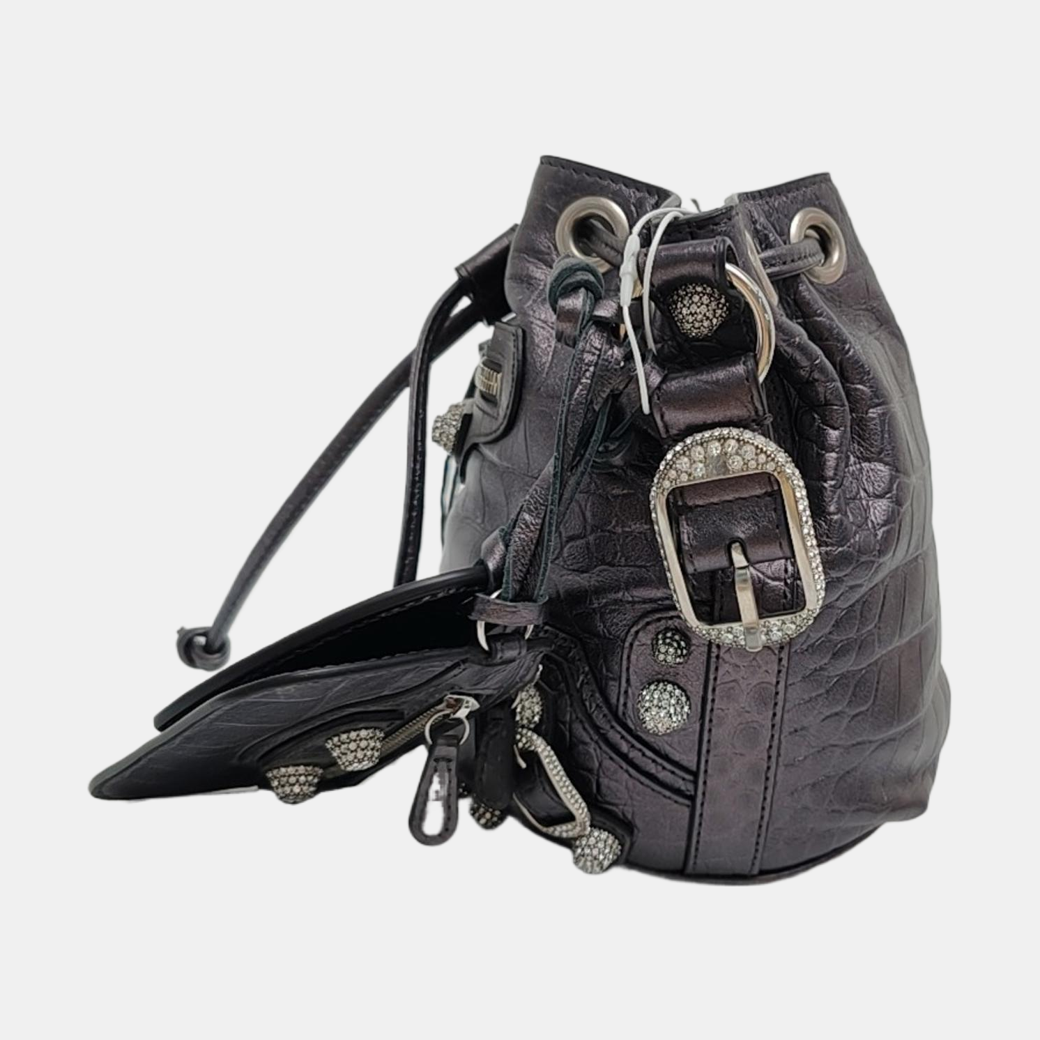 Le Cagole Mini Calfskin Gray