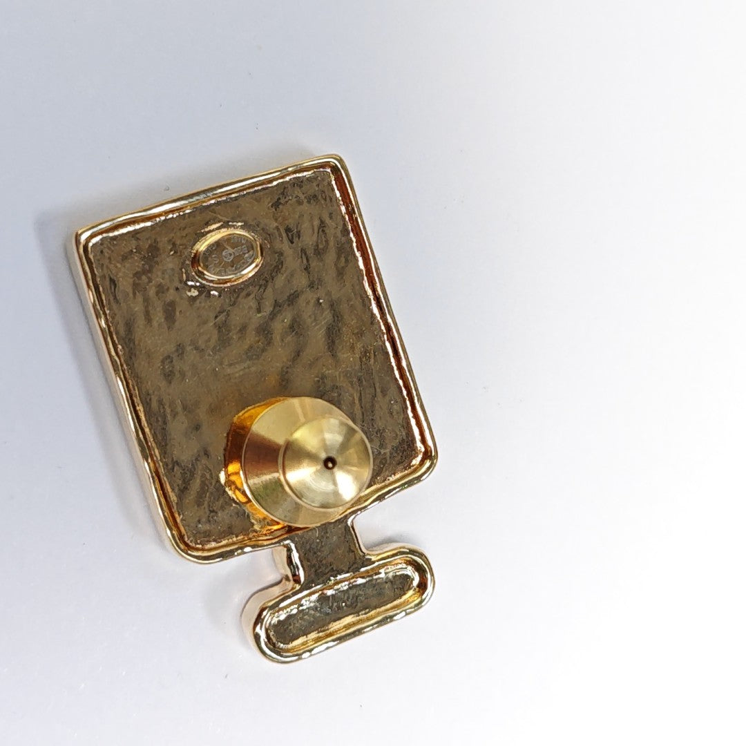 Metal Gold Brooch