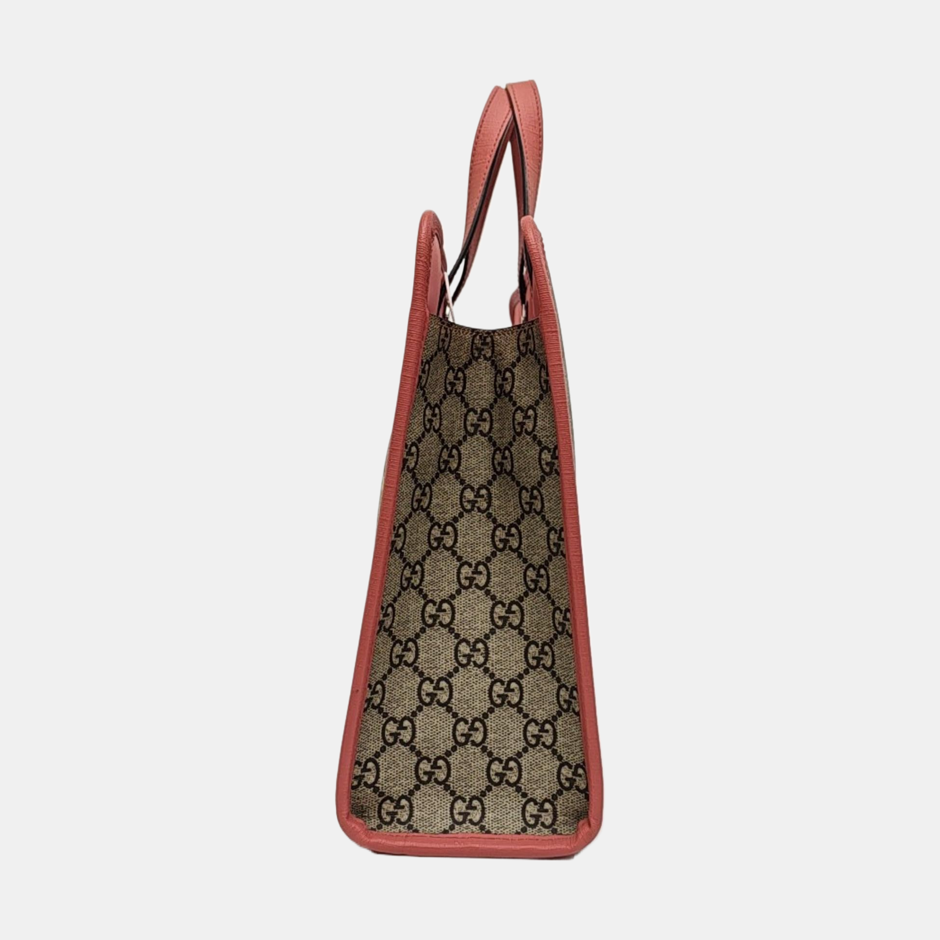 Monogram Coated Canvas Tote Bag Beige