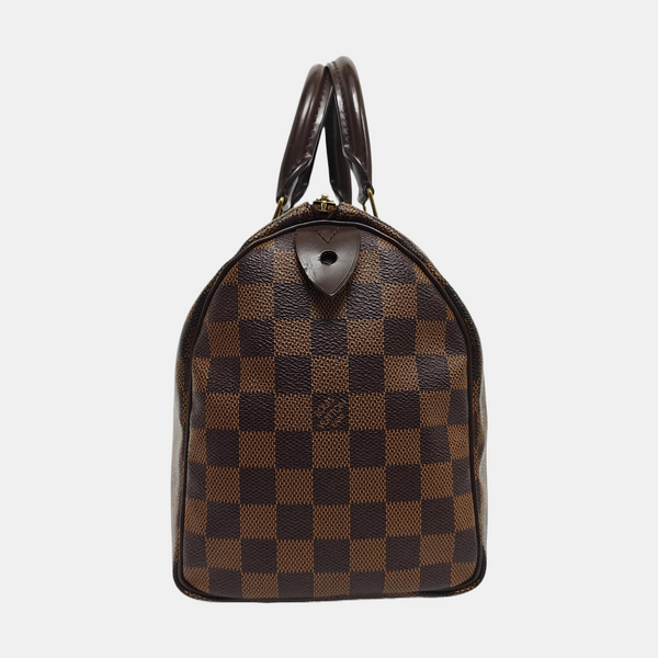 SPEEDY 25 Damier Ebene Coated Canvas Brown