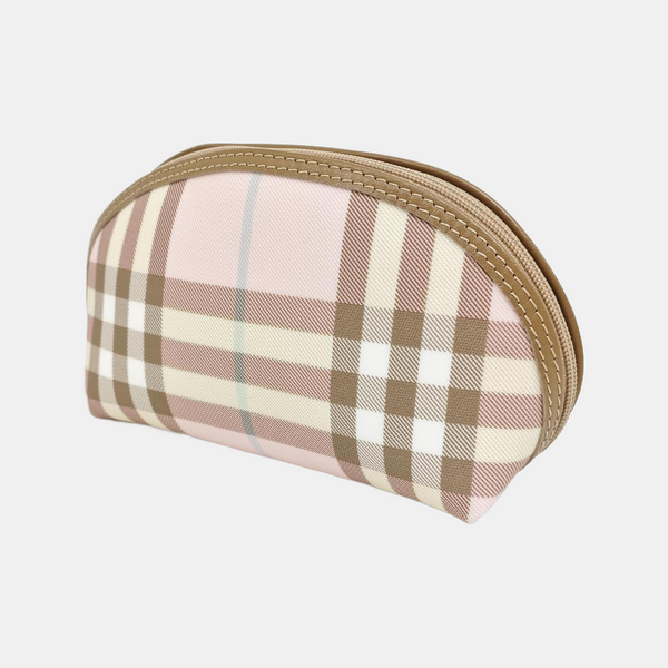 Coated Canvas Clutch Pink