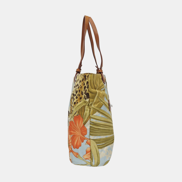 Fabric Top Handle Bag Multicolor