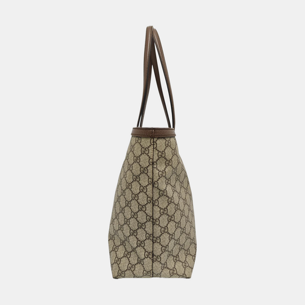 Ophidia Medium Monogram Coated Canvas Beige