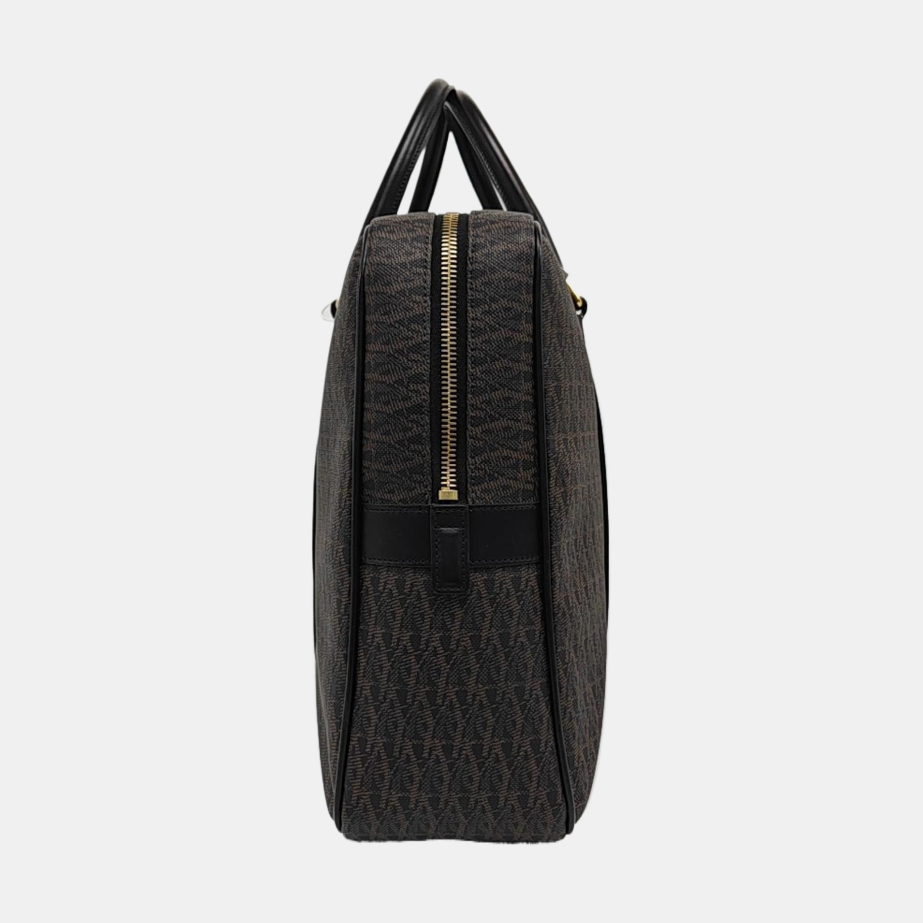 Coated Canvas Shoulder Bag Black