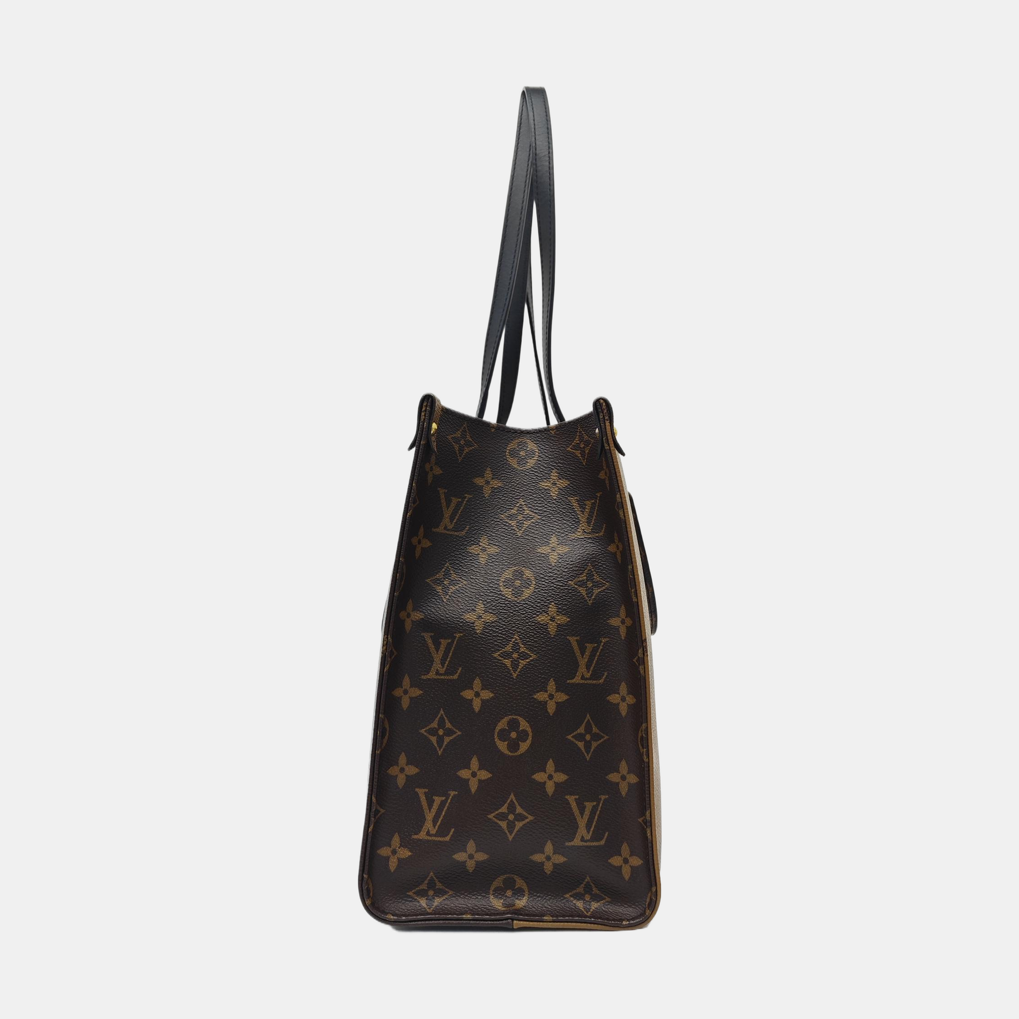ONTHEGO MM Monogram Coated Canvas Brown