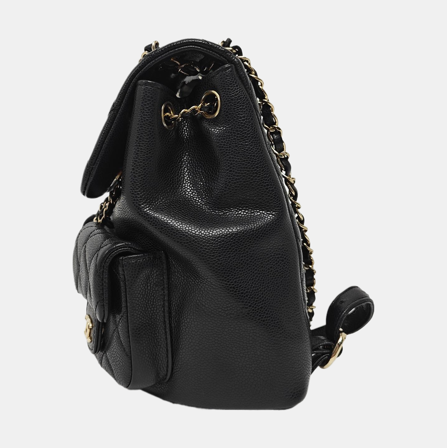 DUMA Medium Quilted Grained Calfskin Black
