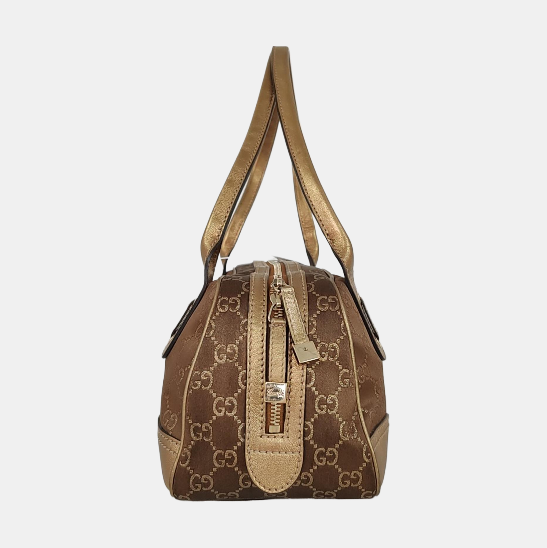 Monogram Canvas Shoulder Bag Brown