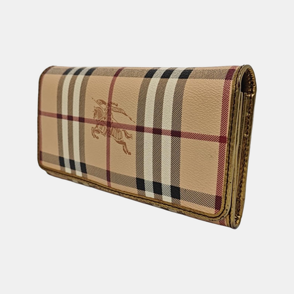 Coated Canvas Wallet Beige