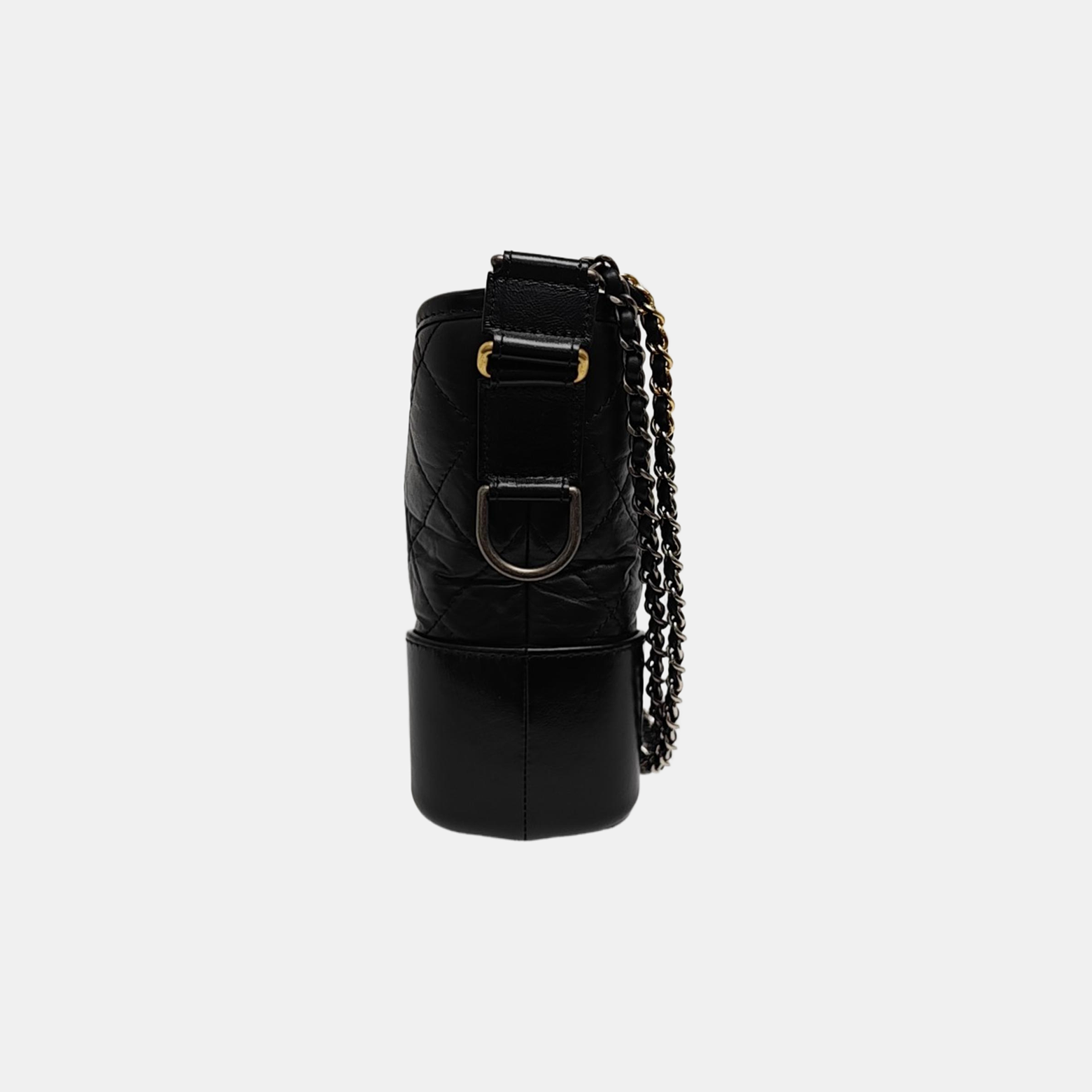 GABRIELLE Medium Quilted Calfskin Black