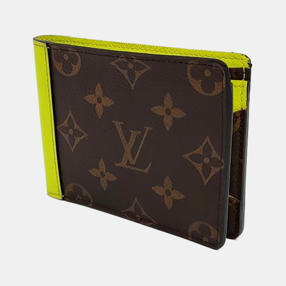GASPAR Monogram Coated Canvas Brown Wallet
