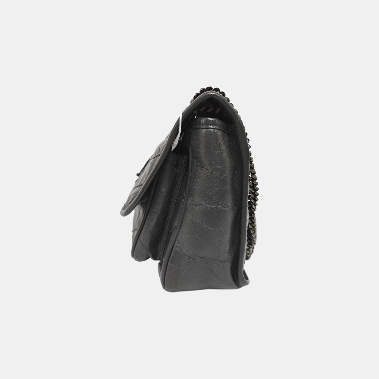 NIKI Small Chevron Calfskin Gray