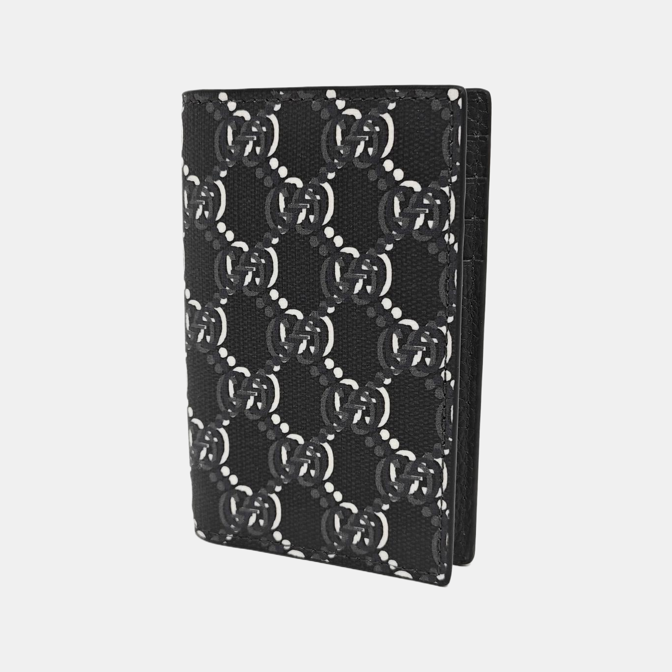 Monogram Coated Canvas Card Holder Gray