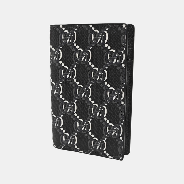 Monogram Coated Canvas Card Holder Gray