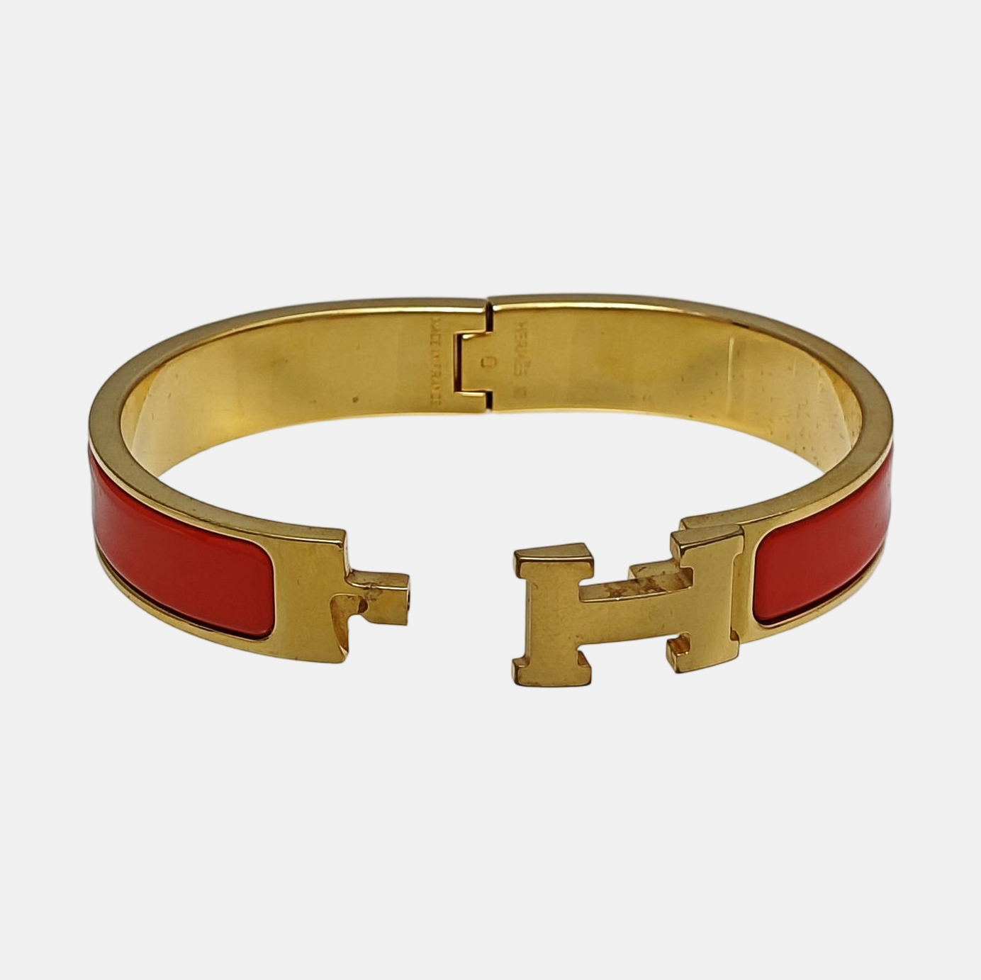 Clic H Metal Orange Bangle