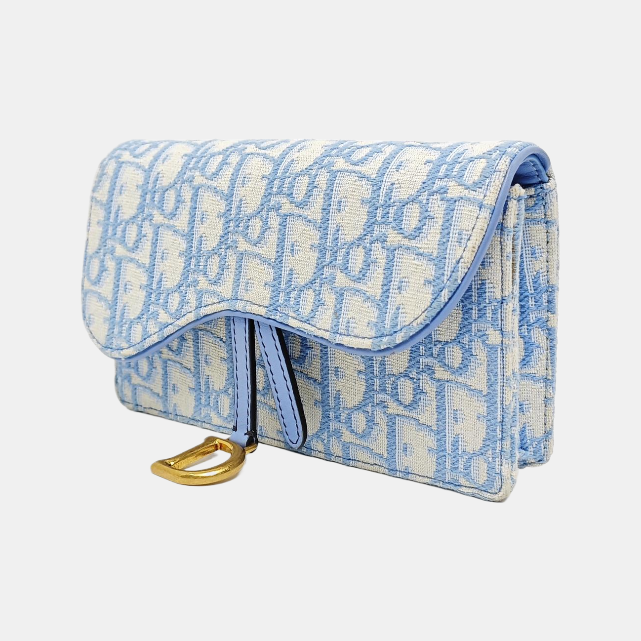 Saddle Mini Oblique Canvas Blue