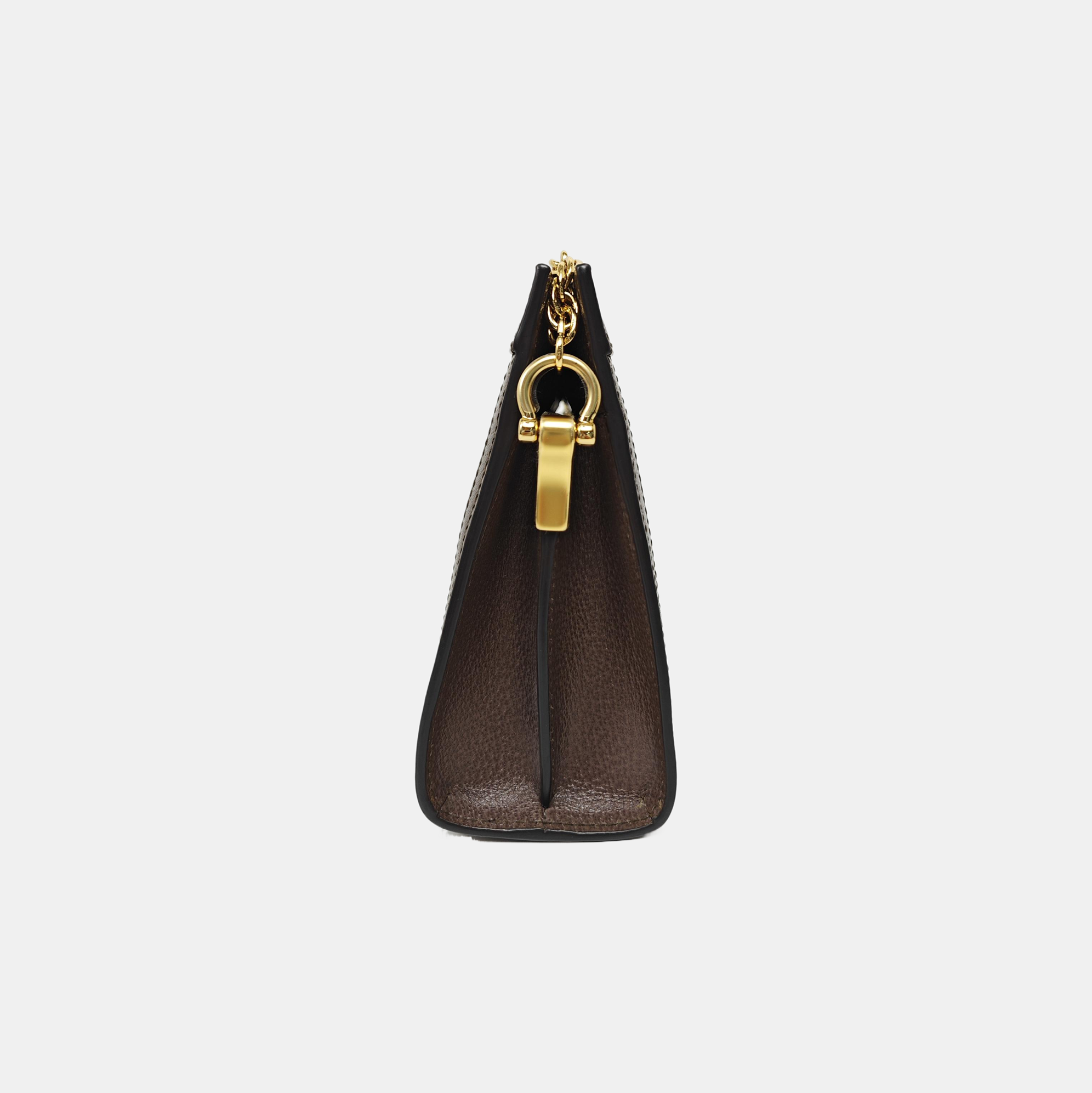 Ophidia Small Monogram Coated Canvas Beige
