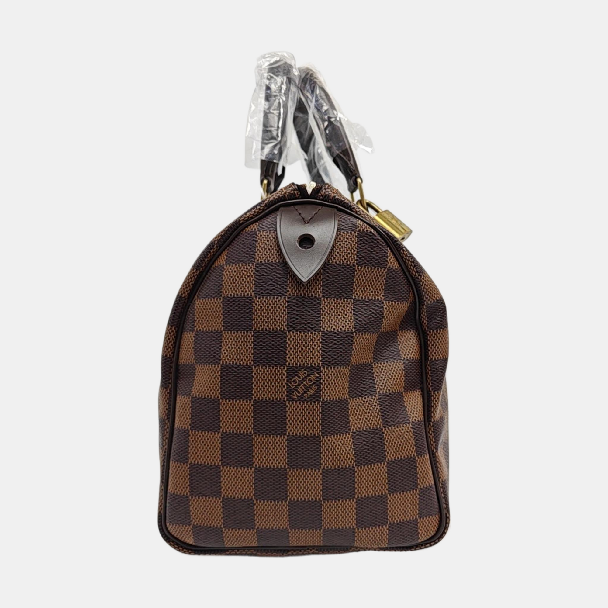 SPEEDY 25 Damier Ebene Coated Canvas Brown
