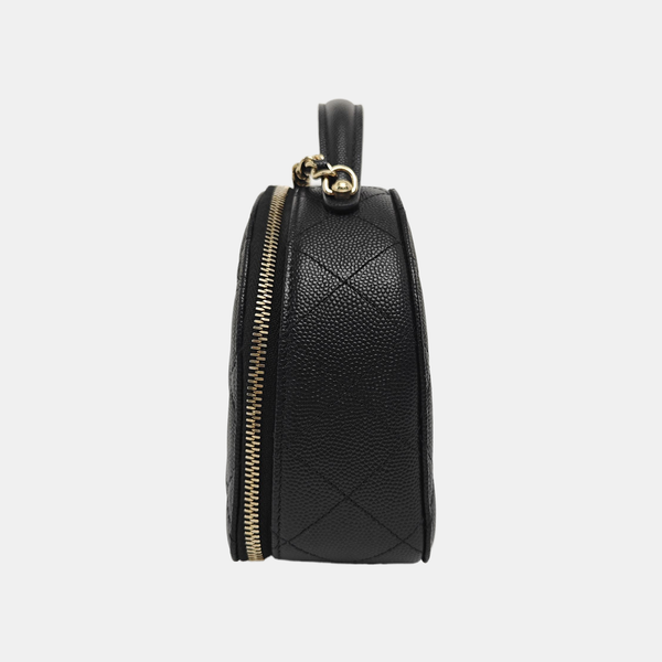 Quilted Grained Calfskin Black