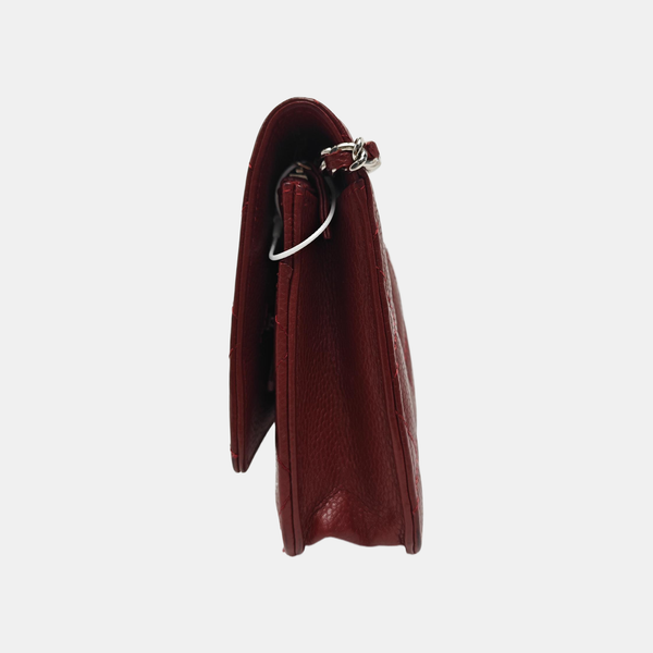 WOC Quilted Grained Calfskin Red