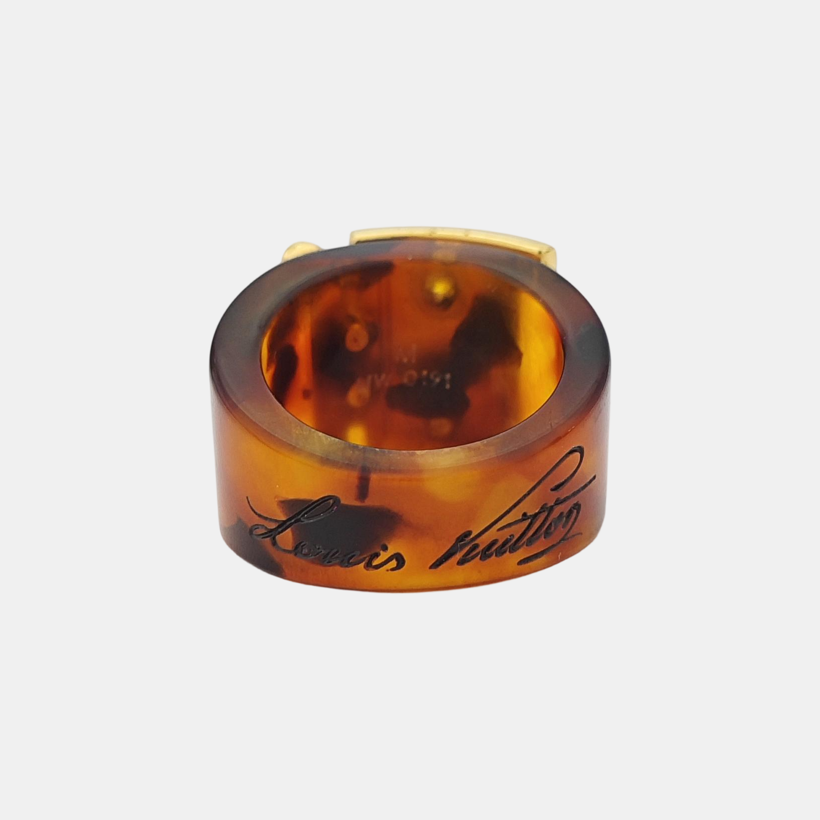 LOCK ME Synthetic Material Brown Ring EU 53