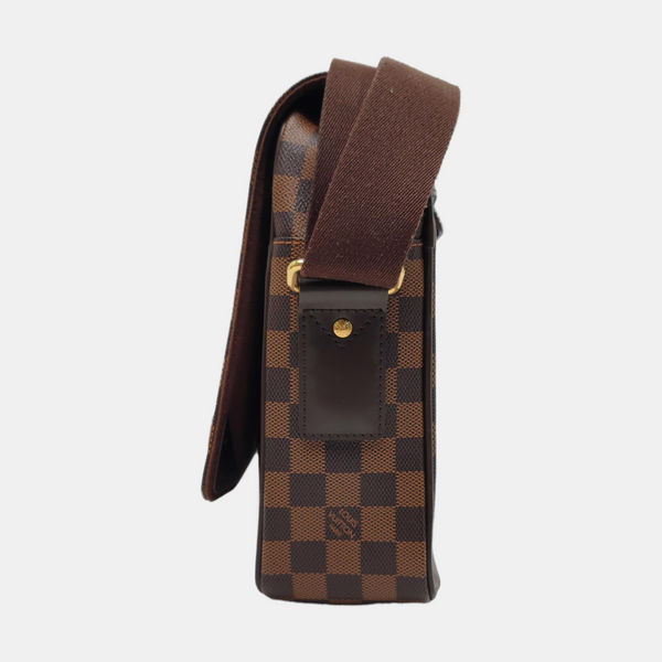 SHELTON MM Damier Ebene Coated Canvas Brown
