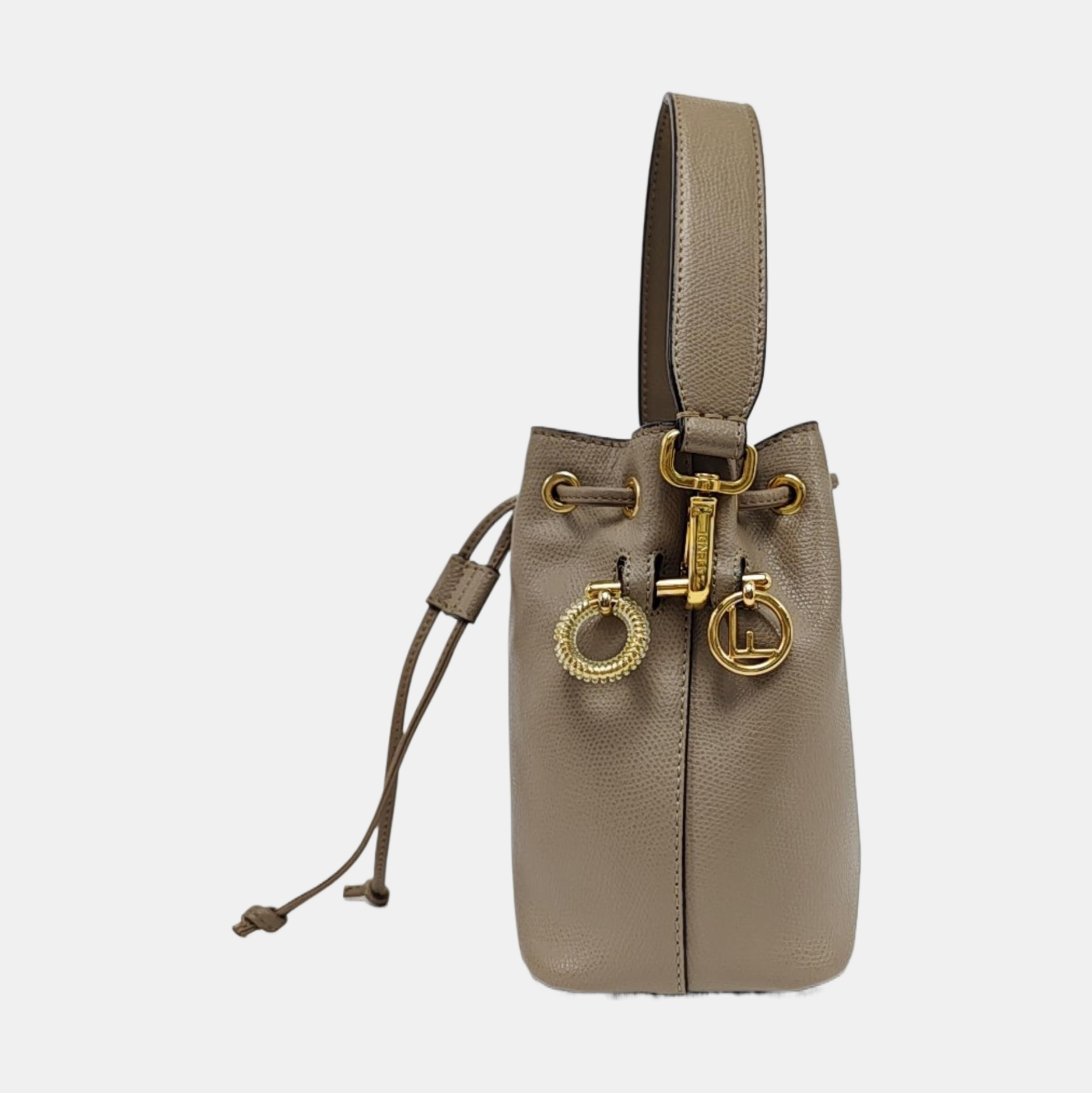 Authenticated pre-owned  Mon Tresor Mini Calfskin Gray - Bucket Bag at Looply
