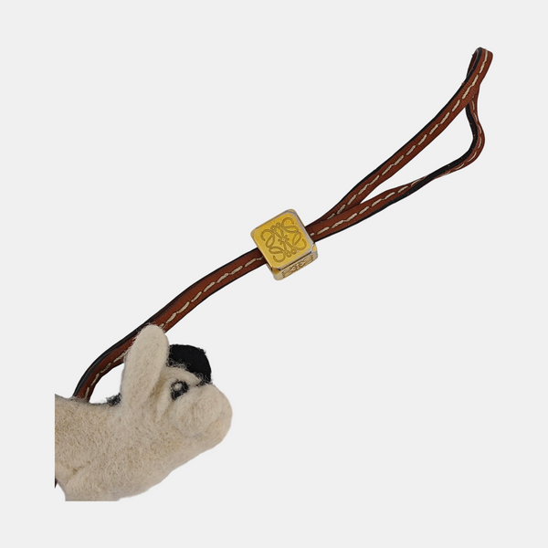 Colgante de bolso de cuero marrón oscuro