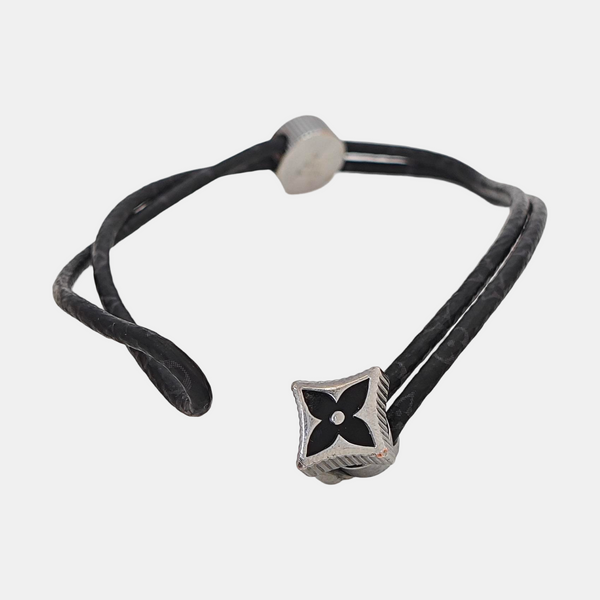 Coated Canvas Black Bangle