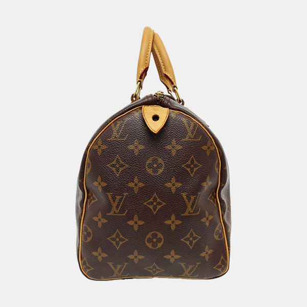 SPEEDY 30 Monogram Coated Canvas Brown