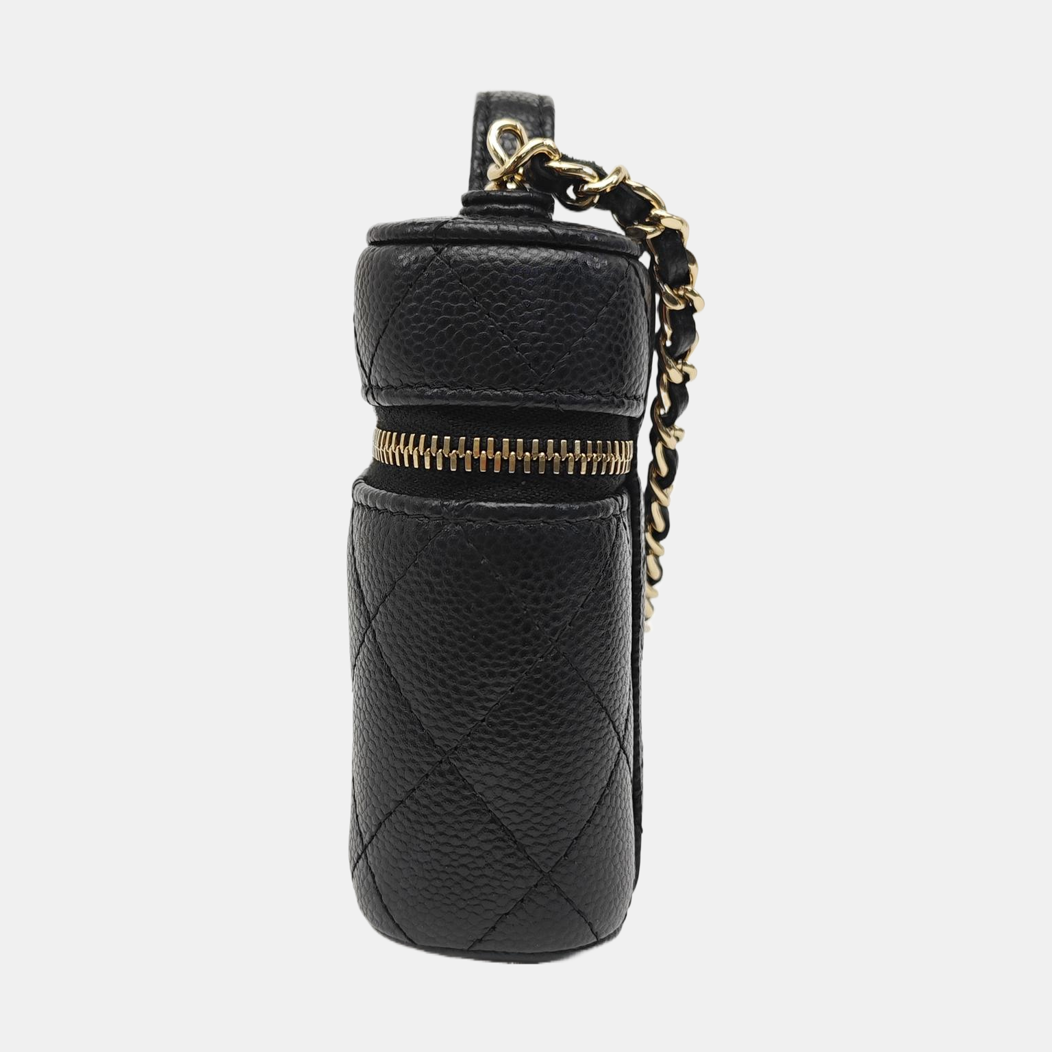 VANITY CASE Mini Quilted Grained Calfskin Black