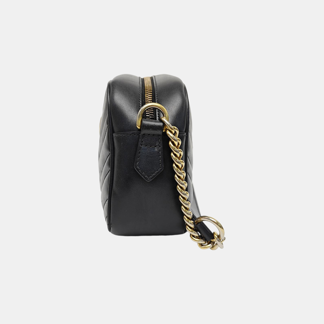 GG Marmont Small Quilted Calfskin Black