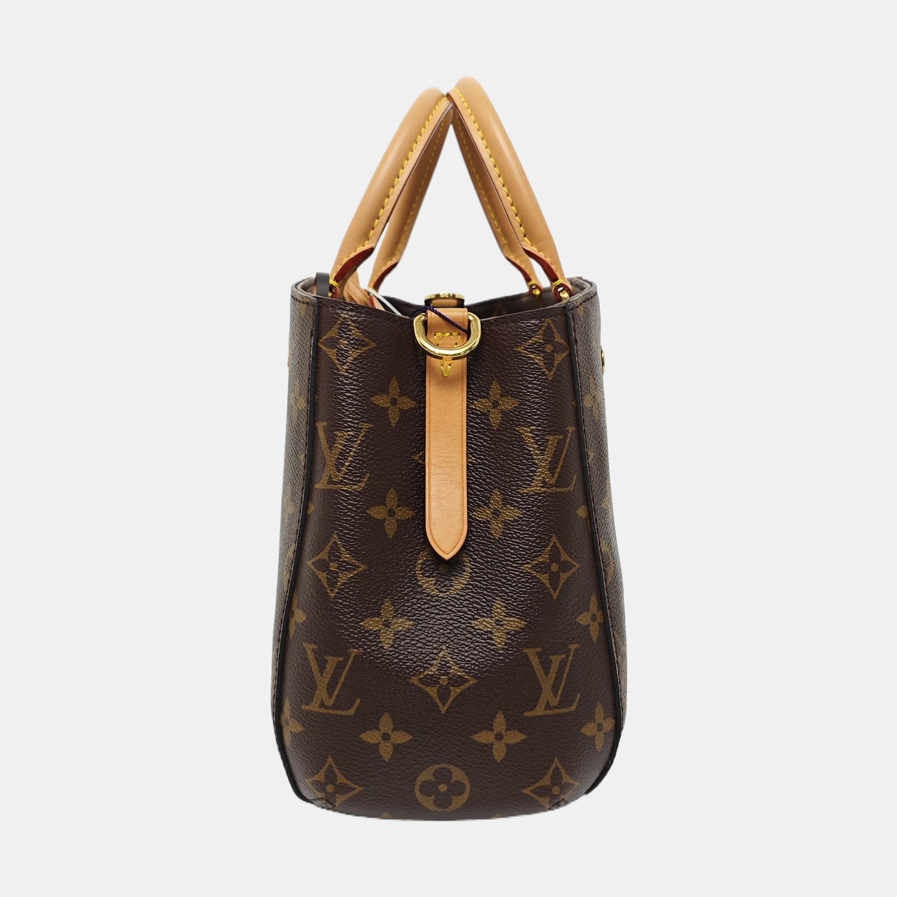 MONTAIGNE BB Monogram Coated Canvas Brown